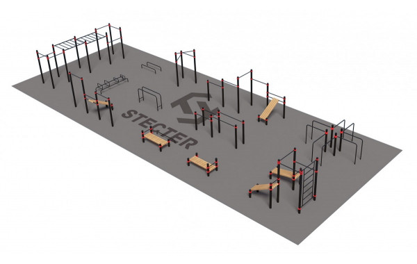 Проект Stecter Парковая площадка для Воркаут 4-2 5085 600_380