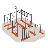 Островной модуль турников с брусьями мобильный Hercules W-1.2