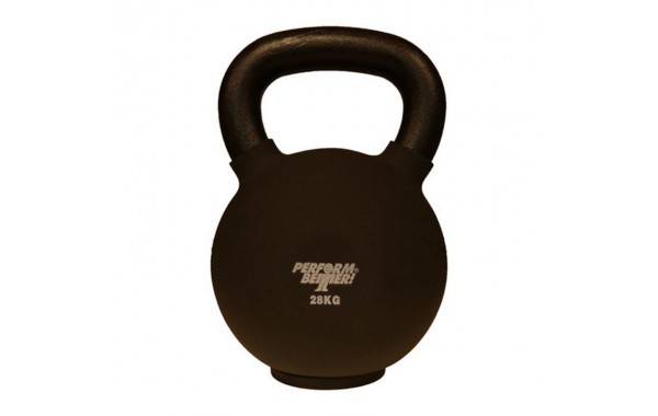 Обрезиненная гиря 28 кг Perform Better Neoprene Kettlebell 8944 черный 600_380