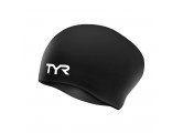 Шапочка для плавания подростковая TYR Long Hair Wrinkle-Free Silicone Cap Jr LCSJRL-001 черный