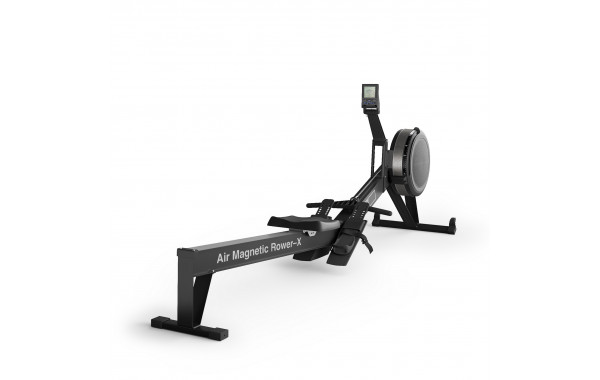 Гребной тренажер UnixFit PRO Air Magnetic Rower-X Black RMAMRXB 600_380