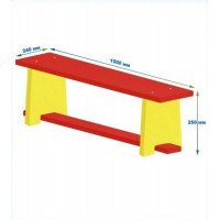 Скамейка для детского сада цветная 1500 мм Dinamika