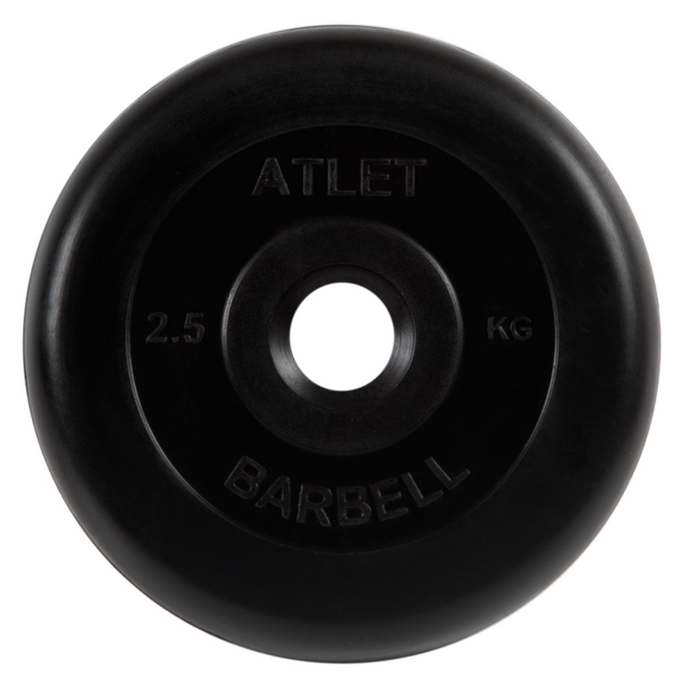 Диск обрезиненный d26мм MB Barbell MB-AtletB26-2,5 2,5кг черный 989_1000