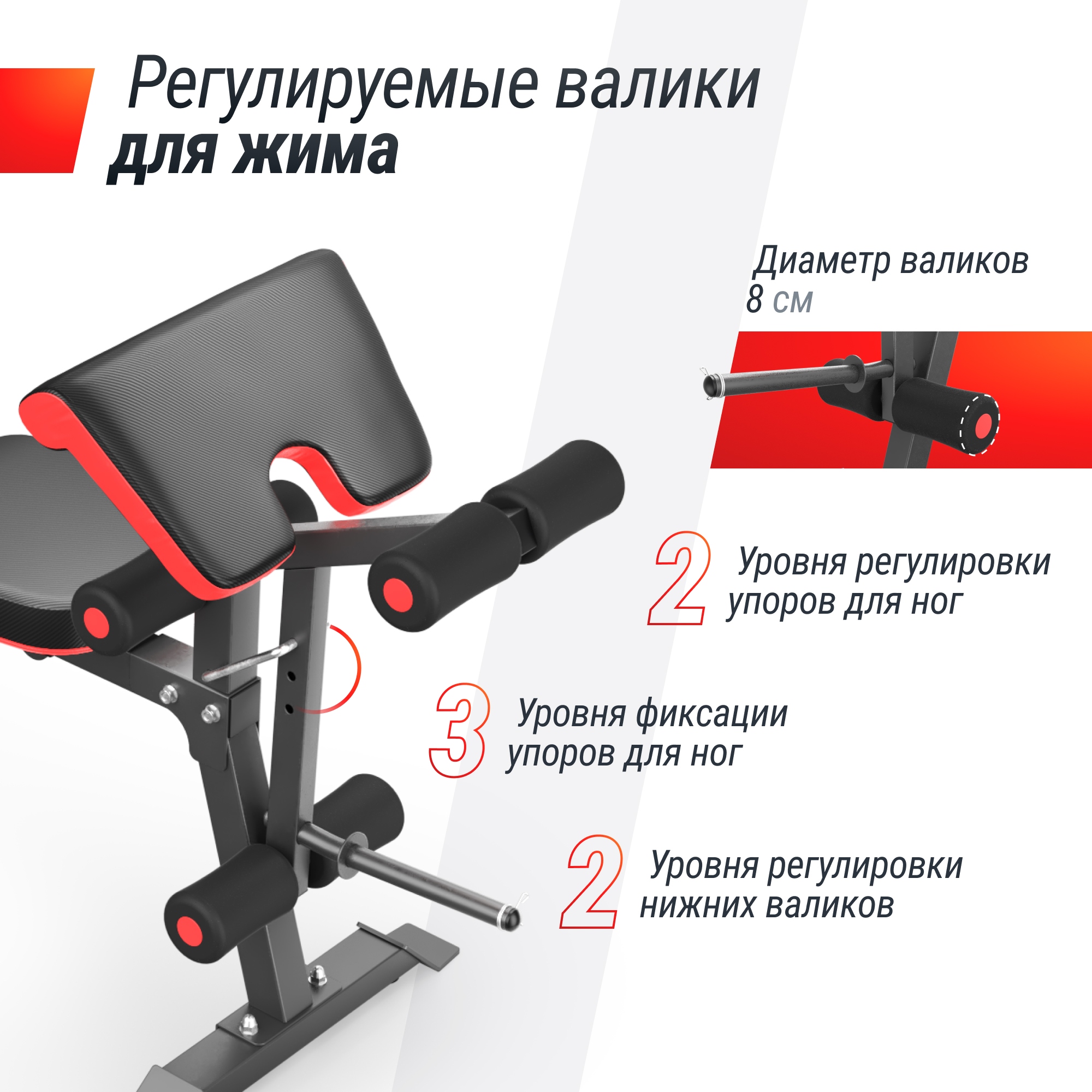 Скамья силовая универсальная UnixFit BENCH 160 BSBN160 2000_2000