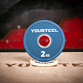 Диск 2,0кг, каучук, тренировочный, синий YouSteel 120_120